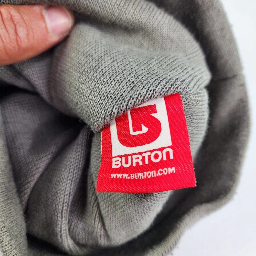 Burton Beanie Hat OS Knit Snowboarding Skiing Logo Black & Gray Snow hat - Picture 8 of 9